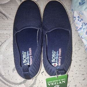BOBS by sketchers Navy Slip-On Shoes